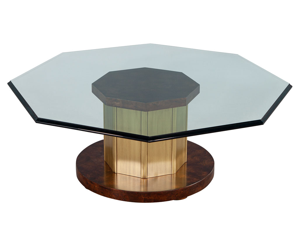 CE-3412-Octagonal-Glass-Top-Walnut-Brass-Coffee-Table-003