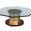 CE-3412-Octagonal-Glass-Top-Walnut-Brass-Coffee-Table-004
