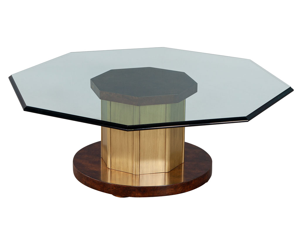 CE-3412-Octagonal-Glass-Top-Walnut-Brass-Coffee-Table-004