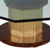 CE-3412-Octagonal-Glass-Top-Walnut-Brass-Coffee-Table-005