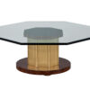 CE-3412-Octagonal-Glass-Top-Walnut-Brass-Coffee-Table-008