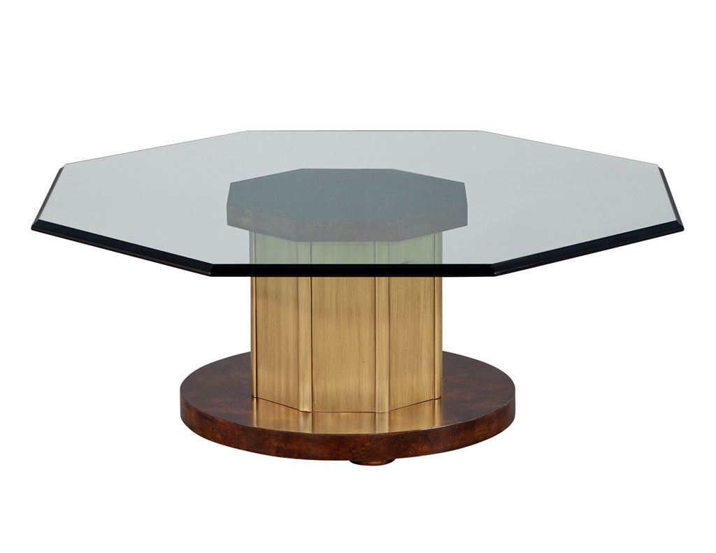 CE-3412-Octagonal-Glass-Top-Walnut-Brass-Coffee-Table-008
