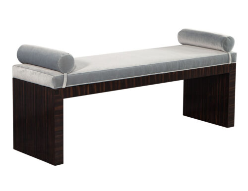 Custom Art Deco Inspired Modern Macassar Bench by Carrocel