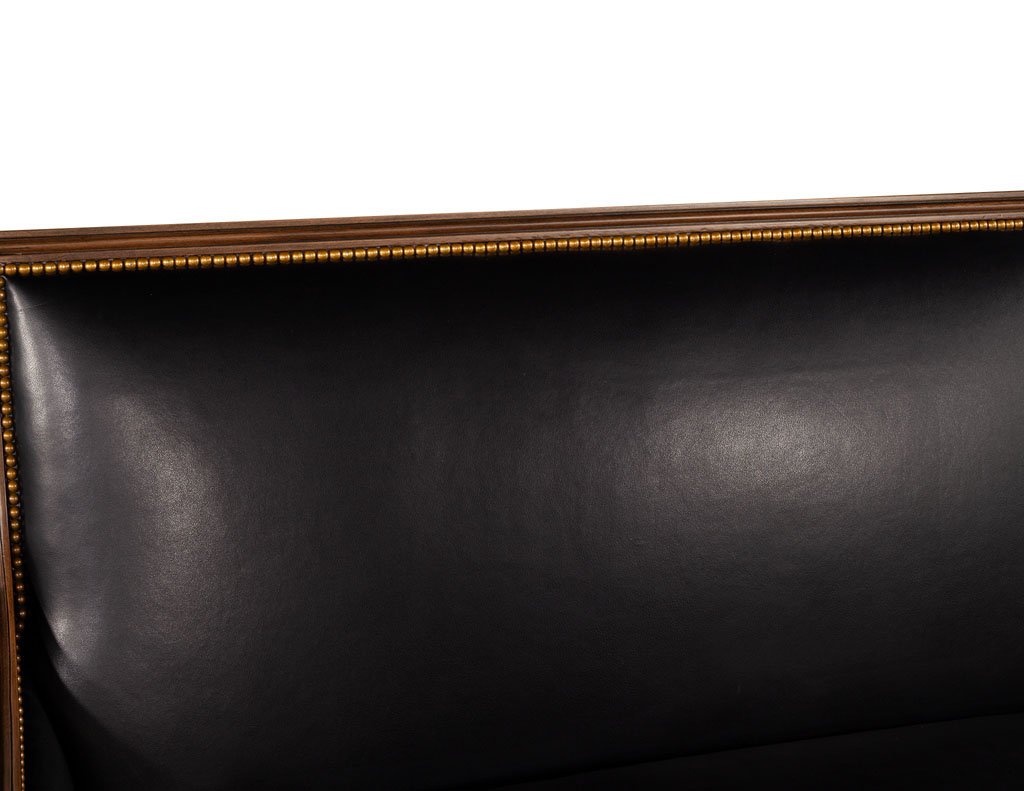 LR-3413-Louis-XVI-Style-Black-Leather-Settee-Sofa-007