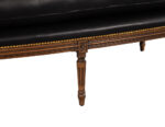 LR-3413-Louis-XVI-Style-Black-Leather-Settee-Sofa-008