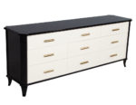 Polished 2-tone sideboard cabinet combining modern design with elegant storage options for a sophisticated look.