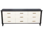 B-2087-Polished-2-Tone-Sideboard-Baker-Furniture-Facet-Cabinet-002