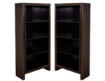 C-3111-Pair-Modern-Walnut-Bookcases-Cabinets-001