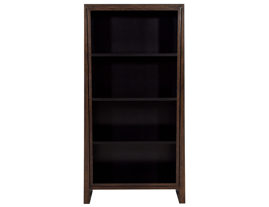 C-3111-Pair-Modern-Walnut-Bookcases-Cabinets-002
