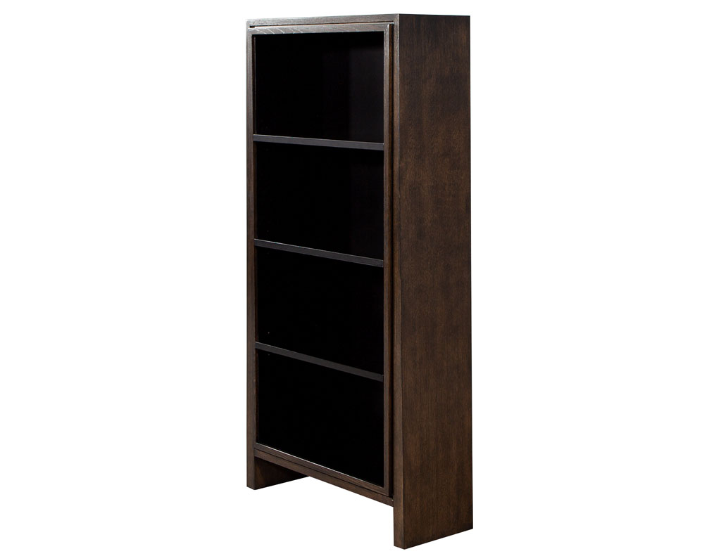 C-3111-Pair-Modern-Walnut-Bookcases-Cabinets-004