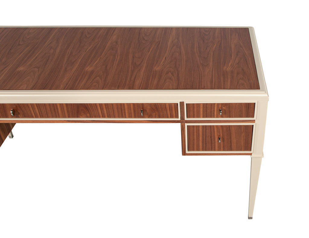 DK-3006 Mid-Century Modern Inspired 2-Tone Walnut Desk-007
