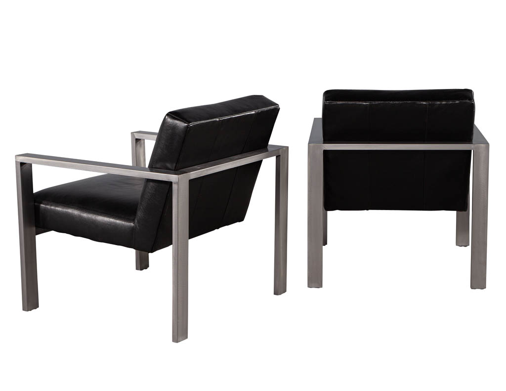 LR-3408-Pair-Mid-Century-Modern-Black-Leather-Metal-Lounge-Chairs-0010
