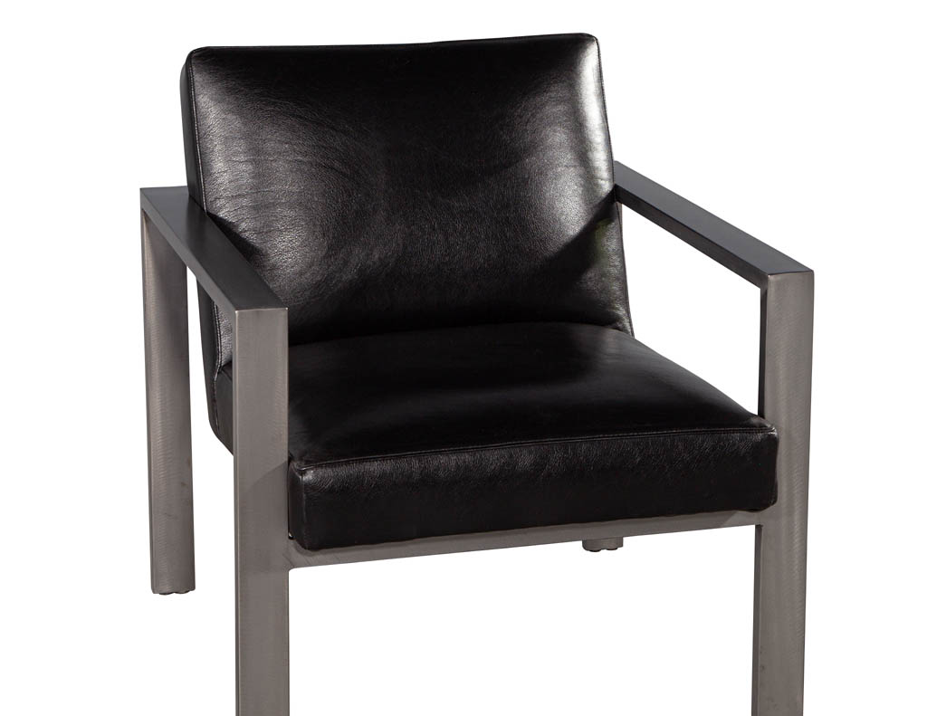 LR-3408-Pair-Mid-Century-Modern-Black-Leather-Metal-Lounge-Chairs-0011