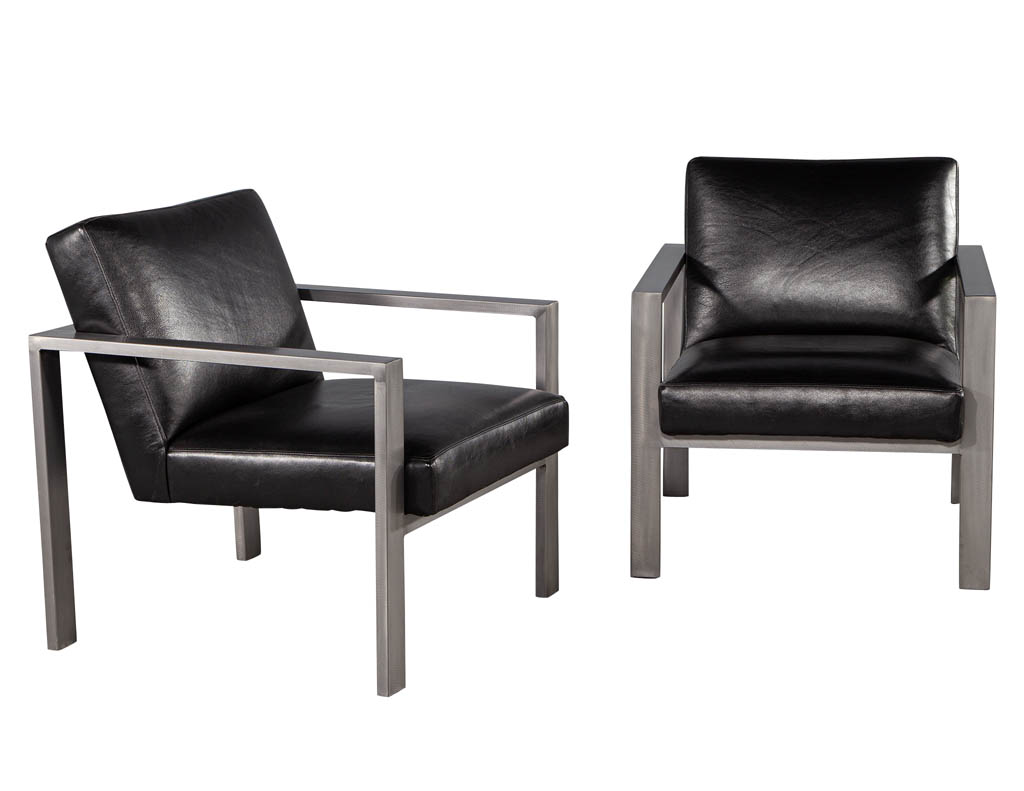 LR-3408-Pair-Mid-Century-Modern-Black-Leather-Metal-Lounge-Chairs-005