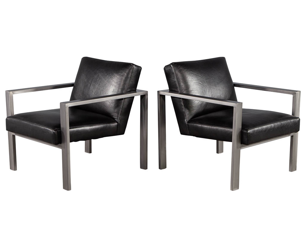LR-3408-Pair-Mid-Century-Modern-Black-Leather-Metal-Lounge-Chairs-007