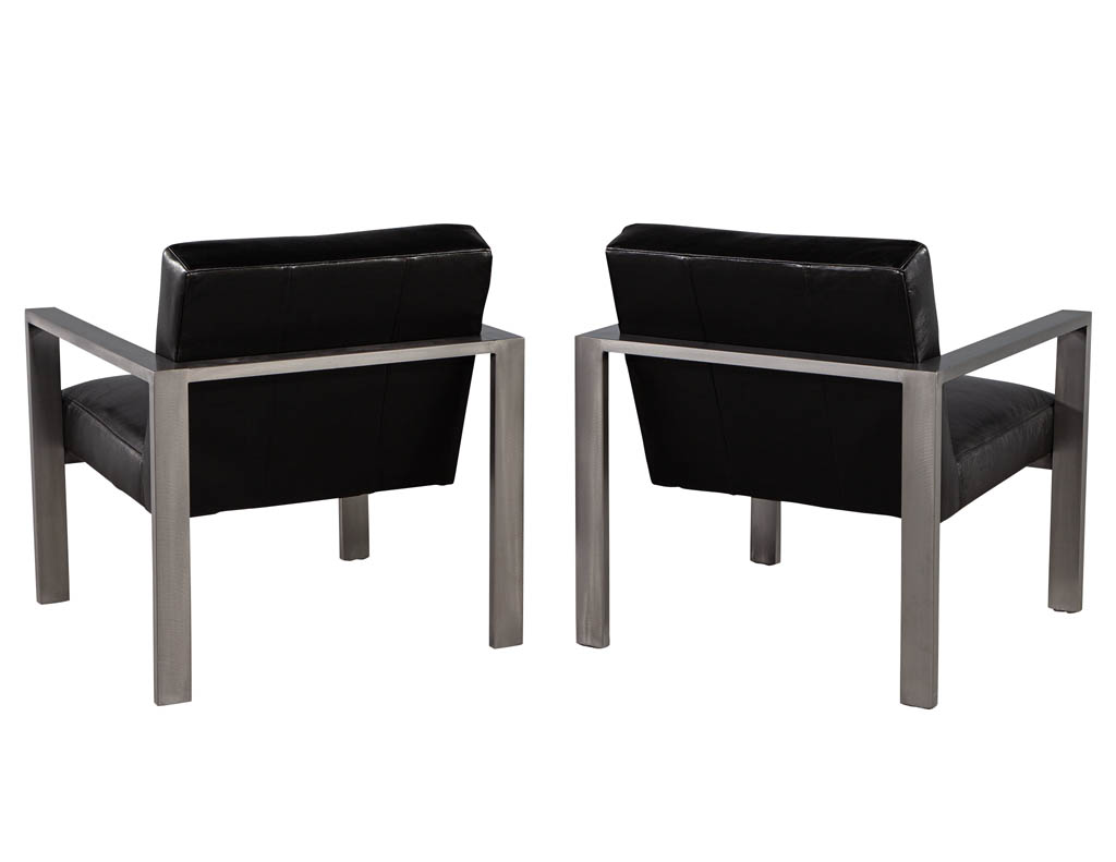 LR-3408-Pair-Mid-Century-Modern-Black-Leather-Metal-Lounge-Chairs-009