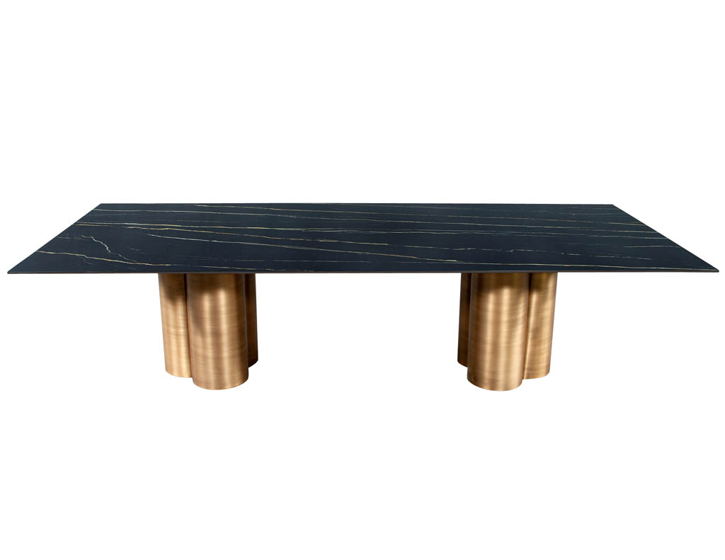 DS-5211-Modern-Porcelain-Dining-Table-Antiqued-Brass-Clover-Pedestals-001