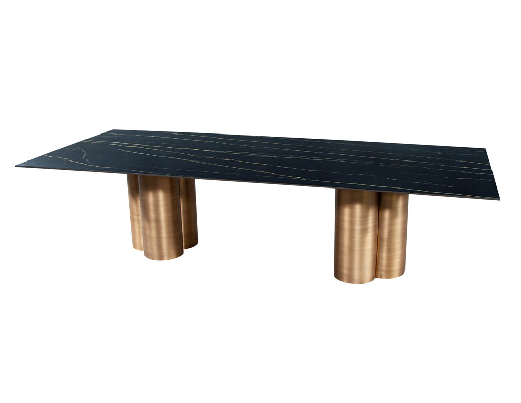DS-5211-Modern-Porcelain-Dining-Table-Antiqued-Brass-Clover-Pedestals-002