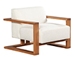 Contemporary Natural Oak Lounge Chair by Ellen Degeneres Parkdale Chair