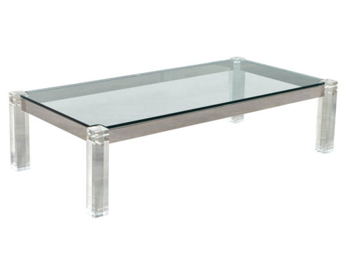 Modern Glass and Acrylic Cocktail Table