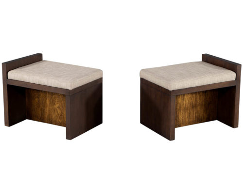 Pair of Modern Walnut Benches by Lara Mann