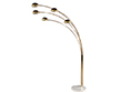Vintage Brass Arc Floor Lamp with Marble Base