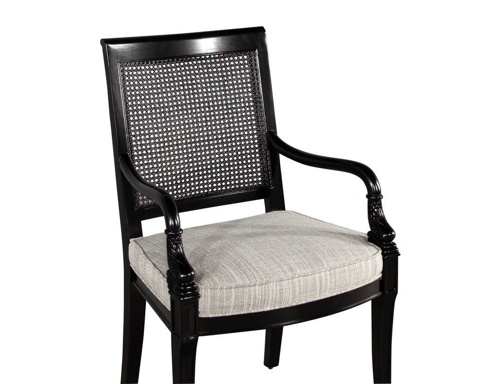 DC-5185-Set-8-Black-Lacquered-Cane-Back-Dining-Chairs-0013