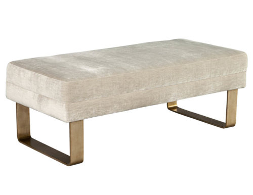 Modern Bench with Curved Metal Legs