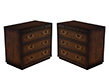 Pair of English Traditional Style Mahogany Nightstand Chests