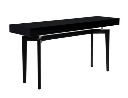 Modern Black Lacquered Console Table