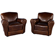 Pair of Art Deco Leather Club Chairs