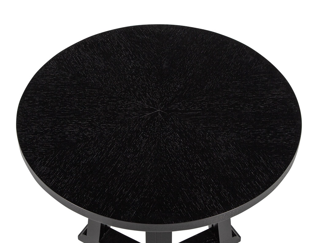 CE-3466-Round-Oak-Side-Table-Black-005