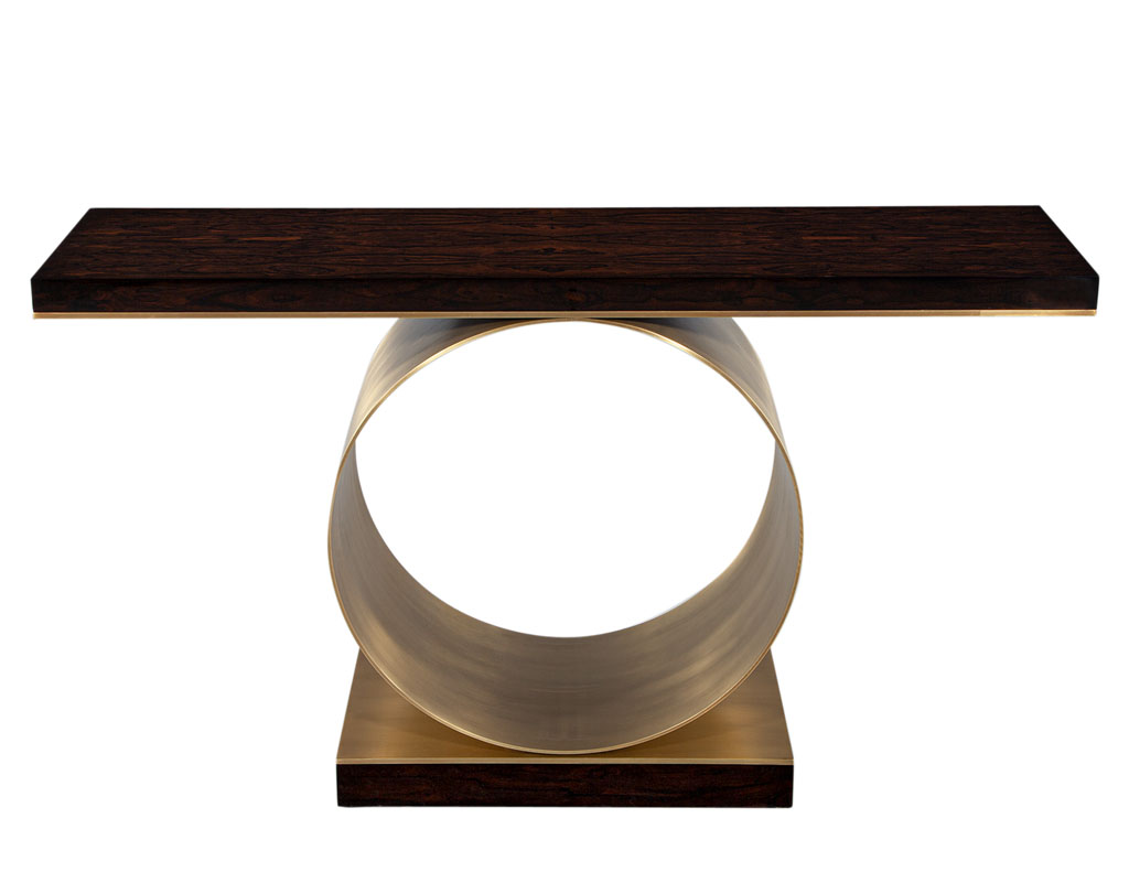 CE-3472-Custom-Modern-Console-Table-Round-Brass-Pedestal-004