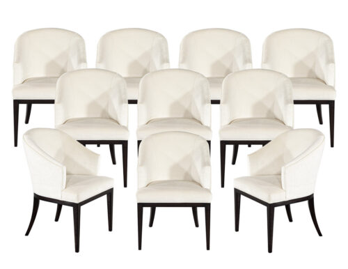 Set of 10 Custom Modern Dining Chairs by Carrocel