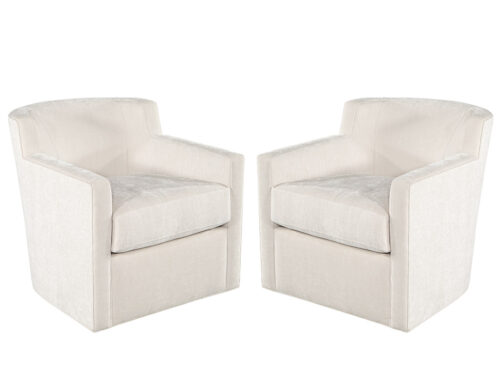 Pair of Modern Swivel Lounge Chairs