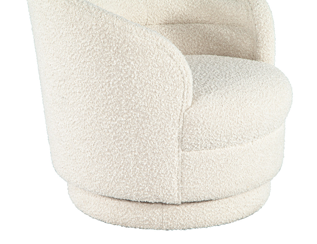 LR-3475-Pair-Modern-Swivel-Chairs-Boucle-Cream-Fabric-0013