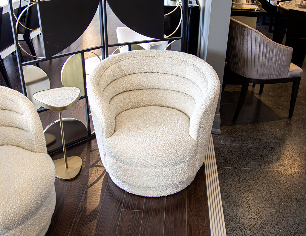 LR-3475-Pair-Modern-Swivel-Chairs-Boucle-Cream-Fabric-0023
