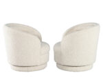 LR-3475-Pair-Modern-Swivel-Chairs-Boucle-Cream-Fabric-005