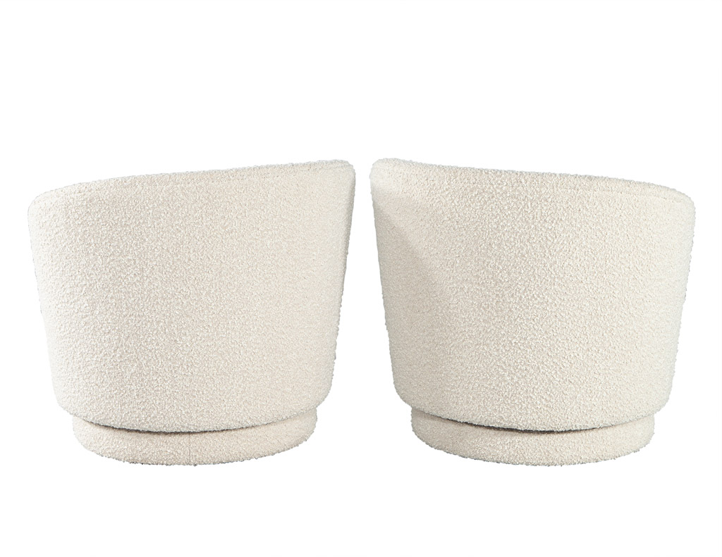 LR-3475-Pair-Modern-Swivel-Chairs-Boucle-Cream-Fabric-008