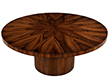 Custom Modern Round Dining Table in Sunburst Pattern