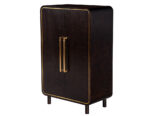 Modern luxury armoire with sleek design and gold accents for sale in Toronto. The perfect stylish storage solution.