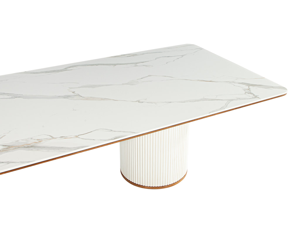 DS-5225-Custom-Porcelain-Modern-Dining-Table-Walnut-Trim-Tambour-Pedestals-0013