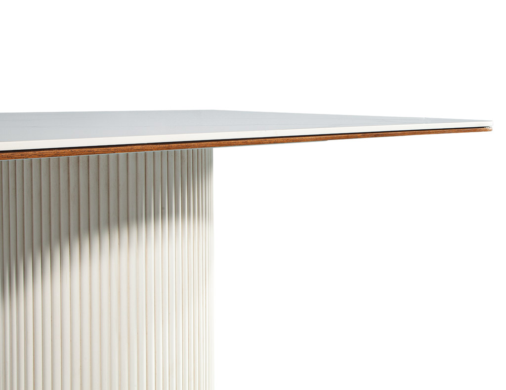 DS-5225-Custom-Porcelain-Modern-Dining-Table-Walnut-Trim-Tambour-Pedestals-0014