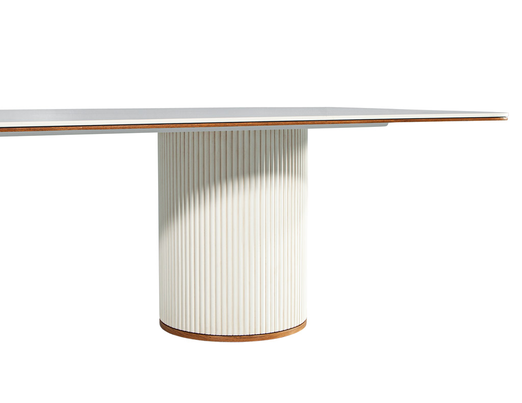 DS-5225-Custom-Porcelain-Modern-Dining-Table-Walnut-Trim-Tambour-Pedestals-0015