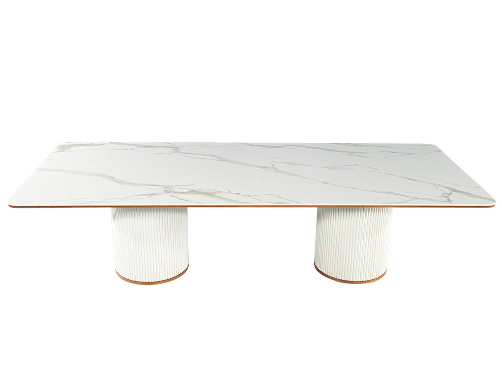 DS-5225-Custom-Porcelain-Modern-Dining-Table-Walnut-Trim-Tambour-Pedestals-0016