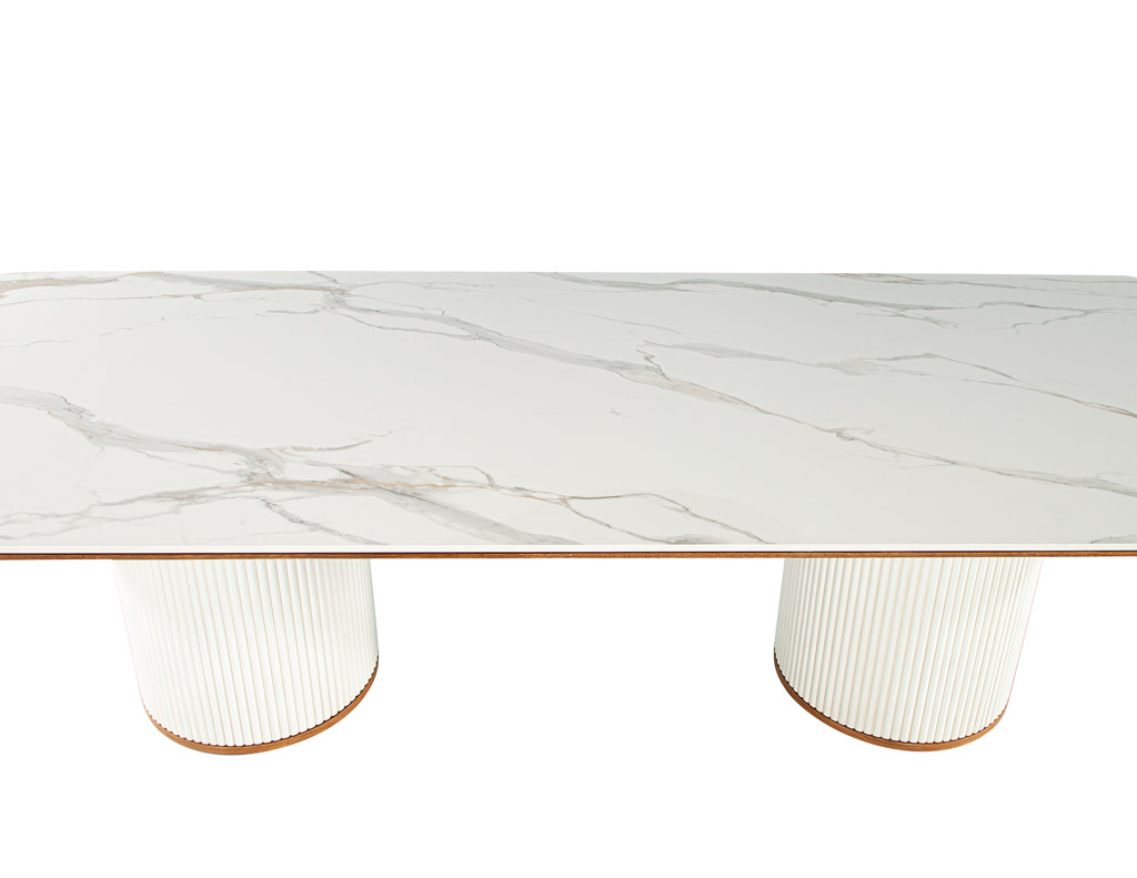 DS-5225-Custom-Porcelain-Modern-Dining-Table-Walnut-Trim-Tambour-Pedestals-003