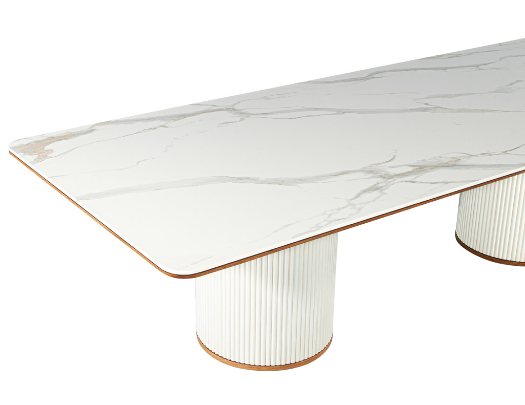 DS-5225-Custom-Porcelain-Modern-Dining-Table-Walnut-Trim-Tambour-Pedestals-004