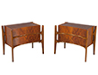 Pair of Mid-Century Modern Curved Nightstands by William Hinn Circa 1950’s