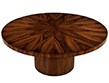 Custom Modern Round Dining Table in Sunburst Pattern