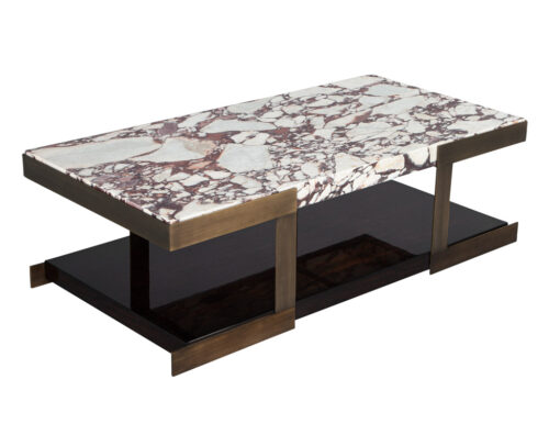 Carrocel Custom Modern Marble Top Cocktail Table